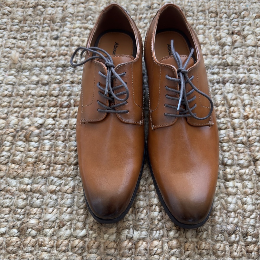 Abound Men's Tan Leather Oxfords
